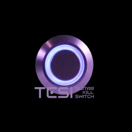 Tesi FILO 16MM LED Momentary Push Button Guitar Kill Switch Purple w/Blue LED