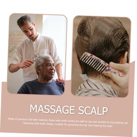 Healvian 2pcs Wide Teeth Hair Comb Tortoise Shell Gentle Smoothing Daily Use No Breakage