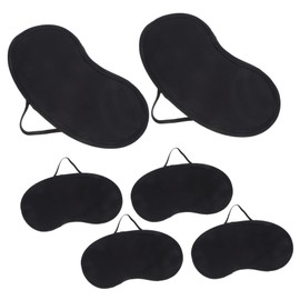 Ipetboom 6pcs Blackout Sleep Masks for Airplane Travel Lightweight Comfortable Eye Covers with Adjustable Strap Portable Black Shade Blindfolds for Men and Women for Long Flights Naps and