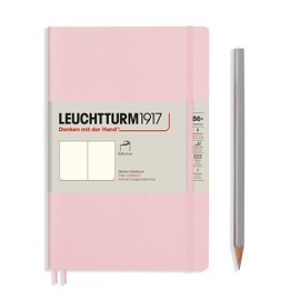 LEUCHTTURM1917 - Notebook Softcover Paperback B6+ - 123 Numbered Pages for Writing and Journaling (Plain, Powder)