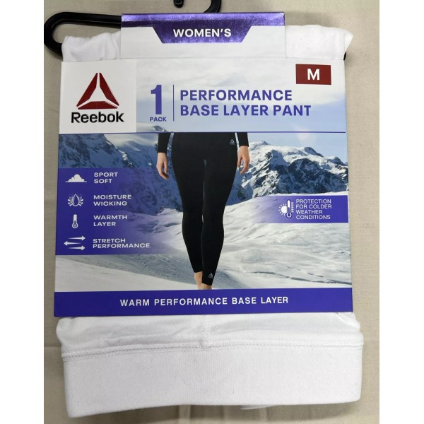 Reebok Women's Medium Performance Base Layer Pant WHITE