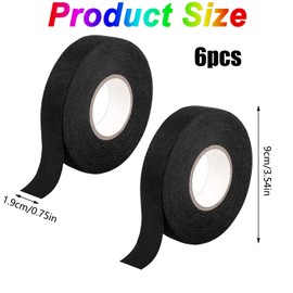 Automotive Wire Wrap, Electrical Tape, Mtxorvix 6 Rolls high Heat Wire Harness Tape Wiring Loom wrap car Wiring Harness Tape Wire Cable Loom Tape Wire and Cable Wiring Loom Tape