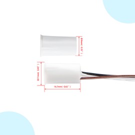 Ohamtes 2 Sets White RC-33 NC & NO Recessed Reed Switch Door Window Sensors Magnetic Reed Switch Cabinet Light Rod Sensors