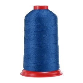 QUARKZMAN 1400 Yards Verbundenes Nylon-Nähgarn Größe 420D/3 Nähen-Schweres Duty Nylon Polsternähgarn Outdoor-Garn für Leder Jeans und Weben Handwerk Maschine DIY Saphirblau