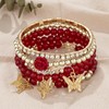 Colorful Multilayer Gold Beaded Stackable Stretch Bracelets Boho Charm Dainty