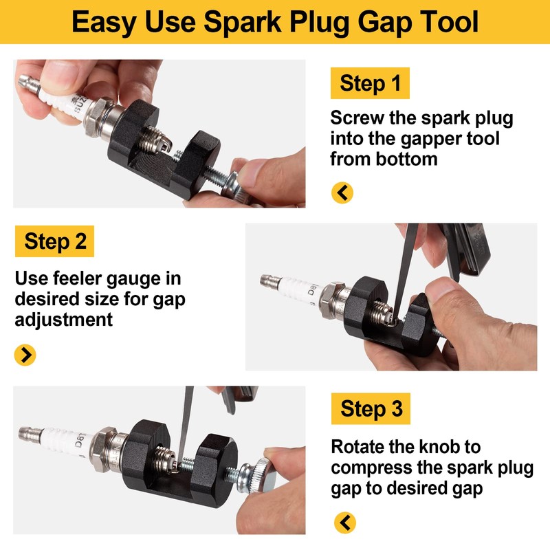 Toolwiz Spark Plug Gap Tool 2pcs, High Precise Gapping Tool