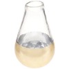 Mud Pie Medium Glass and Gold Vase