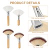 8PCS Fluffy Facial Brushes Esthetician, Fluffy Fan Brush with Long