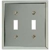 Amertac 161TT 2 Toggle Polished Chrome Traditional Steel Wallplate