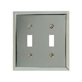 Amertac 161TT 2 Toggle Polished Chrome Traditional Steel Wallplate