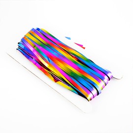 Dark Rainbow Backdrop Streamers - AILEXI 2 Pack 3.2 ft x 6.56 ft Metallic Tinsel Foil Fringe Curtains for Photobooth Party Decor