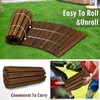 Coperat 6FT Wooden Garden Pathway,Outdoor Roll Out Decorative Curved Walkway,Weather-Resistant