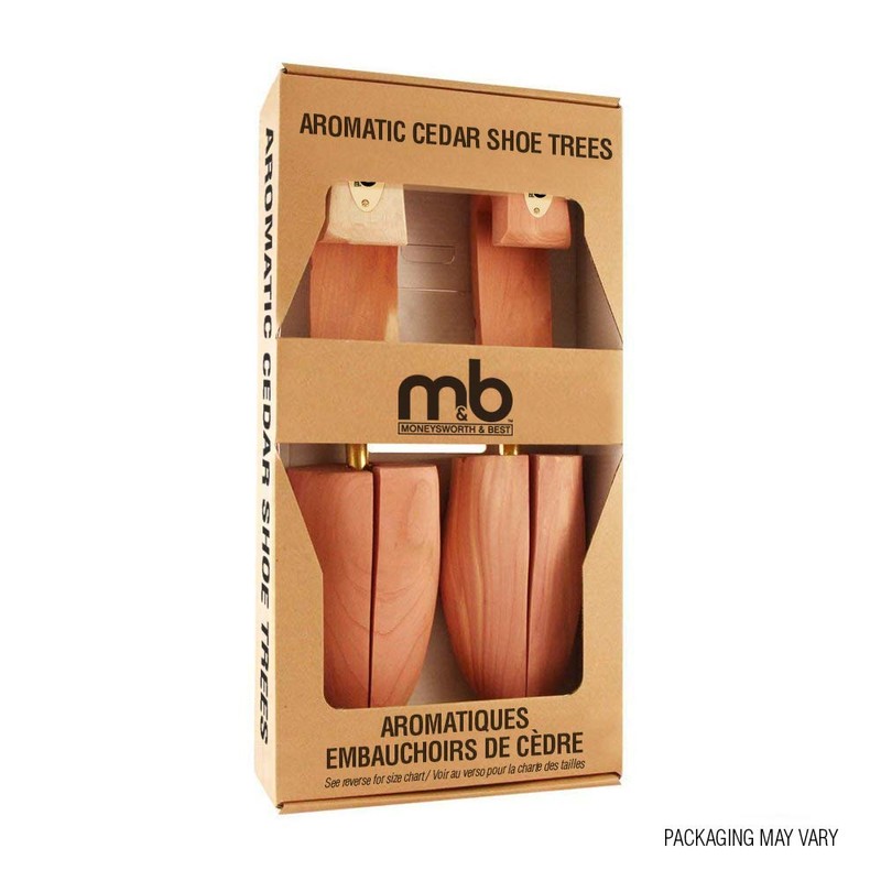 Moneysworth and Best Men's Shoe Trees with Hook Heel, Red