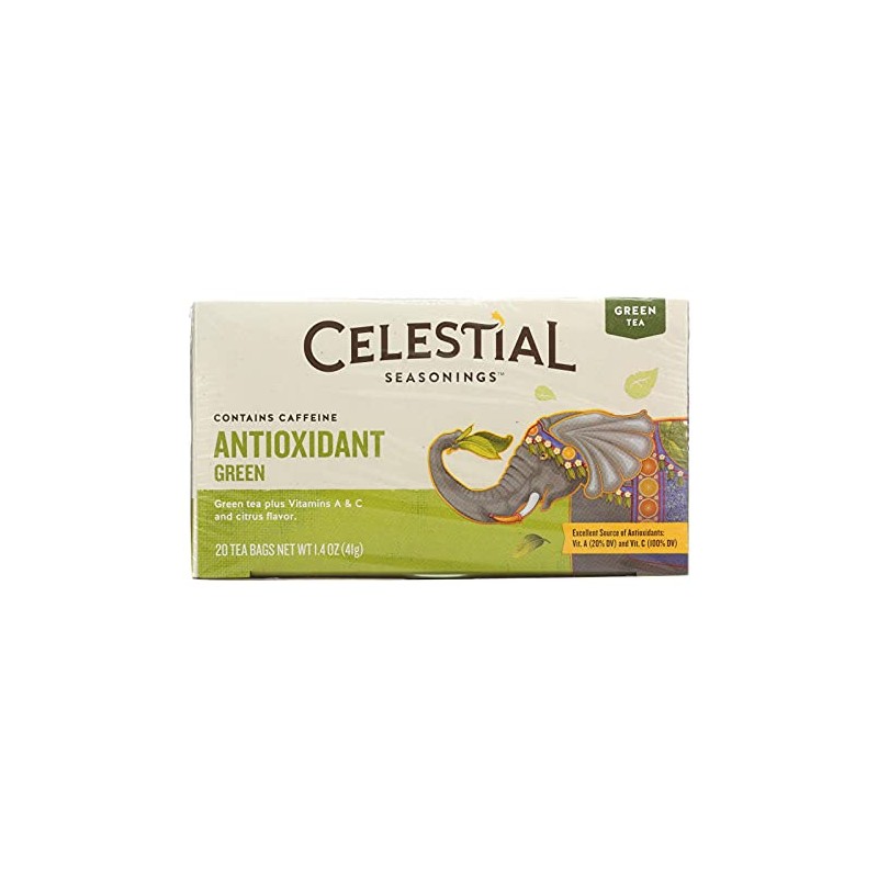 Celestial Seasonings Antioxidant Green Tea Bags 20 ea (Pack of