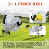 3:1 Geared Reel Prewound Polywire, Electric Fence Wire Reel, with