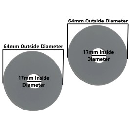 NUFLUSH Silicone Seal for Toilet Flapper 67mm OD X 17mm ID or 2.5" by 0.67" ( 2 pack)