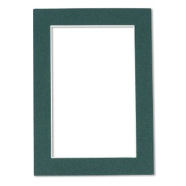 20x24 Mat Bevel Cut for 16x20 Photos - Acid Free Forest Green Precut Matboard - for Pictures, Photos, Framing - 4-ply Thickness