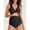 Summer Mae Maternity Swimsuit One Piece Tummy Control Suit V-Neck