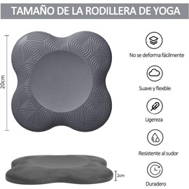 Rodilleras y Coderas de Yoga, 2 Pzs Almohadillas Antideslizantes