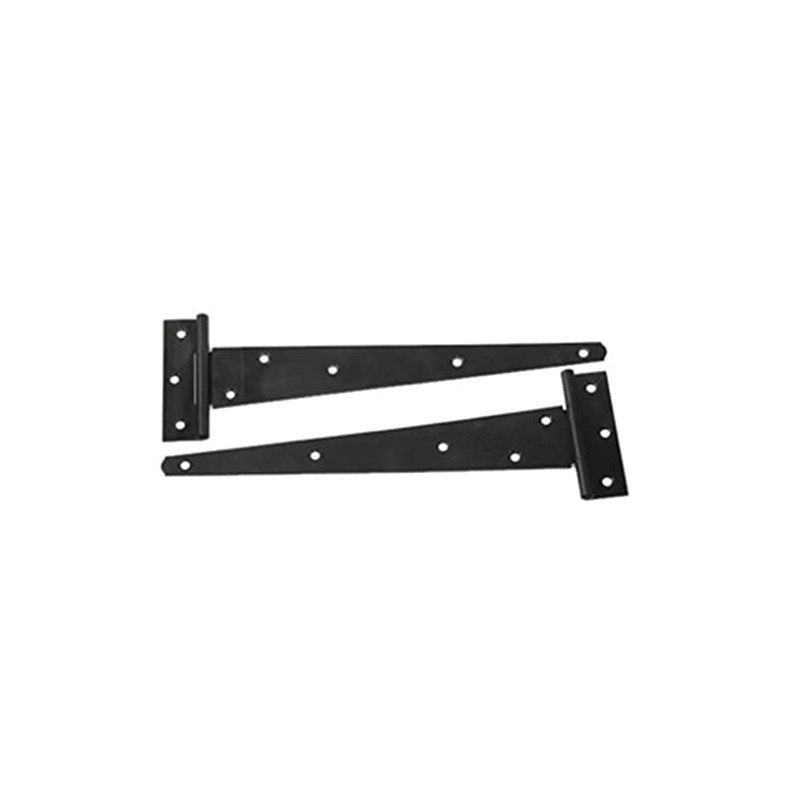 2x 12" Tee Hinges, Shed Door Hinge, Gate Hinge, Black