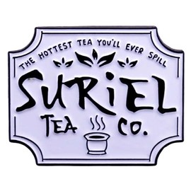 ACOTAR The Hottest Tea You'll Ever Spill Suriel Tea Co. Court Thorn Roses 1.2" Enamel Pin Badge