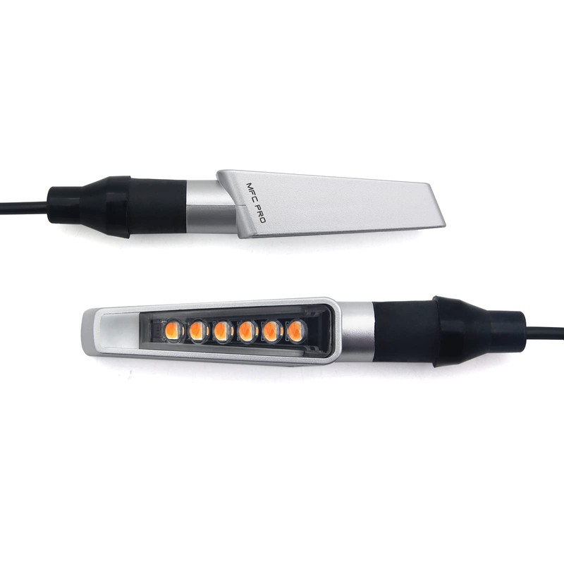 DEMYPROX Mini LED Turn Signals, Sliver, 4pcs