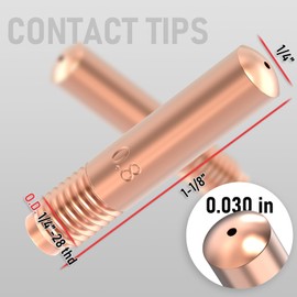 YESWELDER MIG Welding Gun Accessory Kit .030" Tip-Nozzle-Diffusers for Miller Millermatic M-100/150 Hobart H-9/10