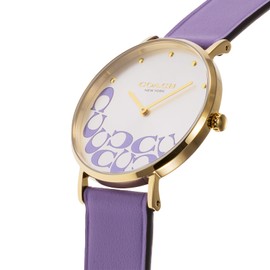Coach Women's Wristwatch, Quartz and Water Resistant for Everyday Life, purple