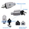 JORINDO 2 pcs NEMA 5-15P Straight Blade Replacement Plug Connector,