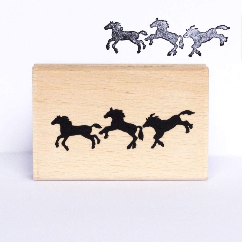Art Stamps Dancing Horses Animal Stamp,Black