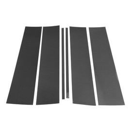 HOPESPANNER Door Pillar Window Trim for Chevy Suburban 2021-2023 Carbon Fiber Pattern Black Front Rear Left Right Anti Scratch Sticker Pillar Posts Cover 6 Pcs