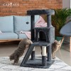 CAPHAUS Cats Kittens Tower with Large Modern Widened Perch, Cute