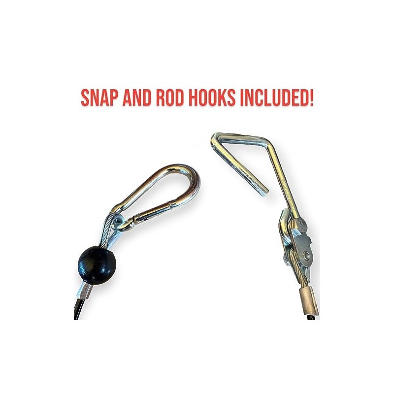 TreadLife Fitness Cable w/Hook Assembly - Replacement for Bowflex Xtreme