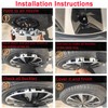 Hubcap Wheel Covers Replacement Size R15 Hub Caps Universal-Fit Steel