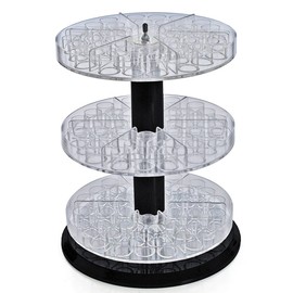 Azar 225035 Three-Tier Revolving Round Display with Slots 1" Dia