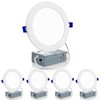 Meconard 4 Pack 6 Inch Ultra-Thin LED Recessed Ceiling Light,