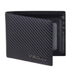 VISOUL Mens Bifold Wallet with 2 ID Windows Carbon Fiber