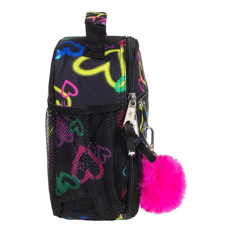 hype Black Graffiti Heart Lunch Box