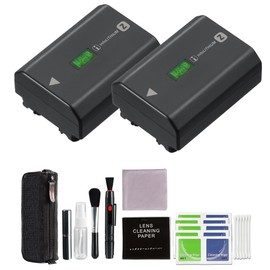 Sony NPFZ100 Z-Series Rechargeable Battery (2 Pack) for Alpha A7 III, A7R III, A9 Digital Cameras with Advanced Accessories| NP-FZ100