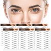 MWOOT 6 Sheets Hair-like Eyebrow Tattoo Stickers, 4D Waterproof Eyebrow