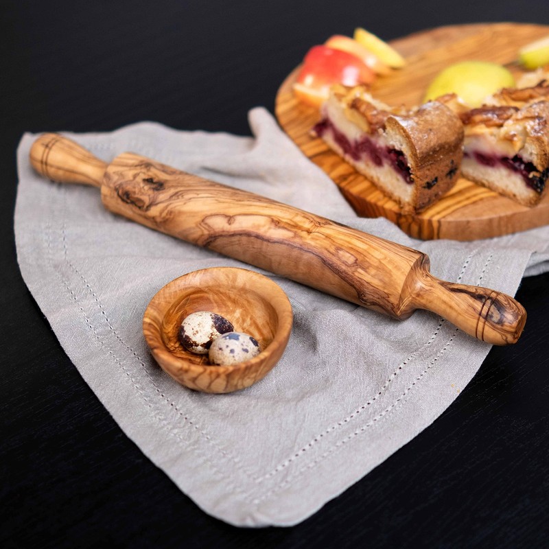 Forest Decor Olive Wood French Rolling Pin - Non Stick