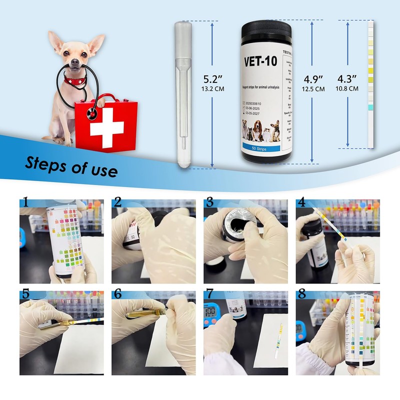 QMARK Urine Test Strips for Cats & Dogs, 50 Count,