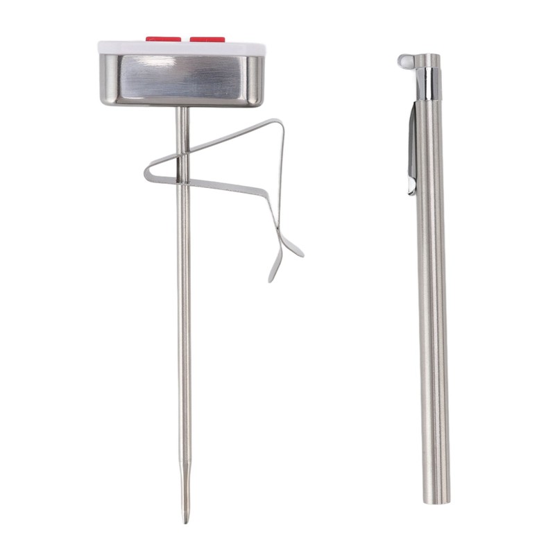Food Thermometer Regulable Clip Large Display Screen Detachable Stainless Steel