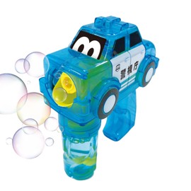 BukBukLAB Bubbles Manual, Transparent, Police Car Bubble, Bubble Gun, Comes with 2 Liquids, No Drips! Easy to Carry Tank Type, Automatic, Making Machine, For Weddings, Birthdays, Patrol Car