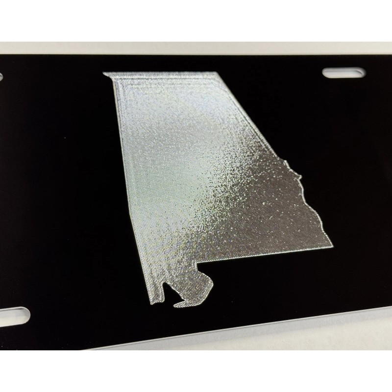 Diamond Etched Products Engraved Alabama AL State Car Tag Diamond