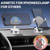 Universal Clamp&Magnetic Suction Cup Phone Holder,360°Foldable Phone Mount for Car/Dashboard/Desk