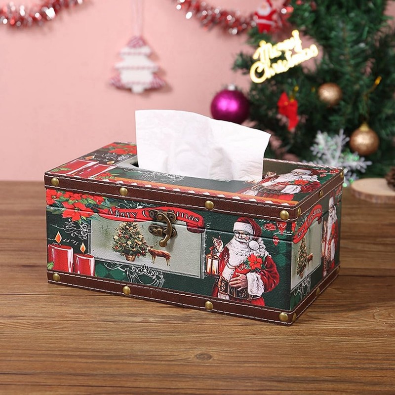 Fahgaer Christmas Tissue Box Home Indoor Dining Table Living Room