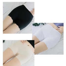 KOUTEI Women's Petticoat, 2 Pieces, 3/4 Length, Petticoat, Non-See-through, Smooth Inner, Prevents Flickering, Black