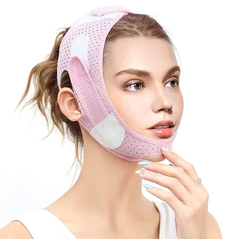 V-Line Mask Chin Strap, Reusable V Shaped Face Belt for