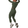 Workout Sets for Women 2 Piece Seamless Long Sleeve Top